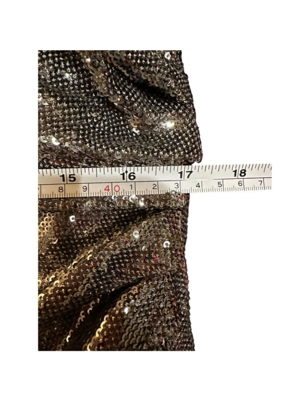 Dress the Population Jordan Gunmetal Sequin Gown Size XL